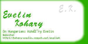 evelin kohary business card